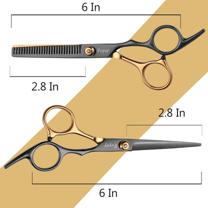Professionelles Haarschneideset mit Schere, Effilierschere