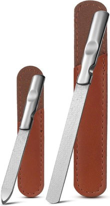 Metall Nagelfeile Doppelseitig Anti-Rutsch Griff, Fein/Grob für