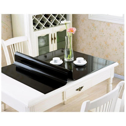 Wasserdichte PVC Tischdecke Schwarz 90x160 cm – Schutzfolie für Tisch