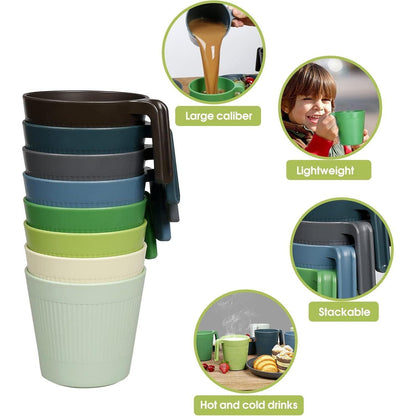 8er Set wiederverwendbare Kaffeetassen 500ml – Mikrowellen & Spülmaschinenfest