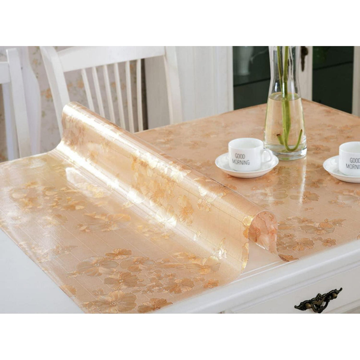 PVC Tischdecke wasserdicht 90x180cm – Tischfolie für Küche & Co.