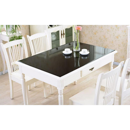 Wasserdichte PVC Tischdecke Schwarz 85x180cm – Schutzfolie für Tisch