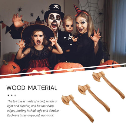 Holzoptik Halloween Axt Spielzeug Kostüm Requisiten 3 Stück