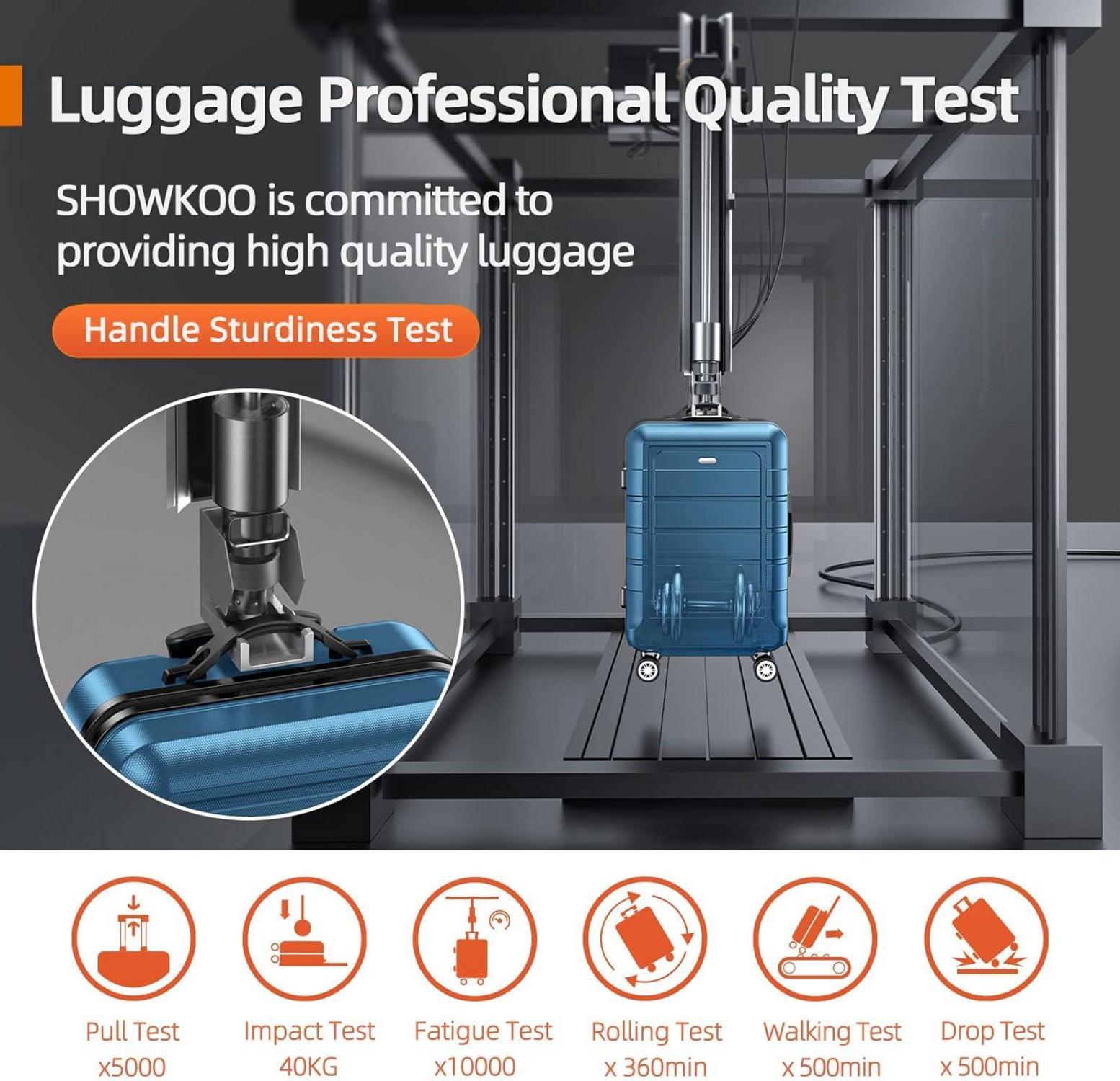 SHOWKOO Kofferset 4tlg Hartschale Leicht ABS+PC TSA Navy Blau