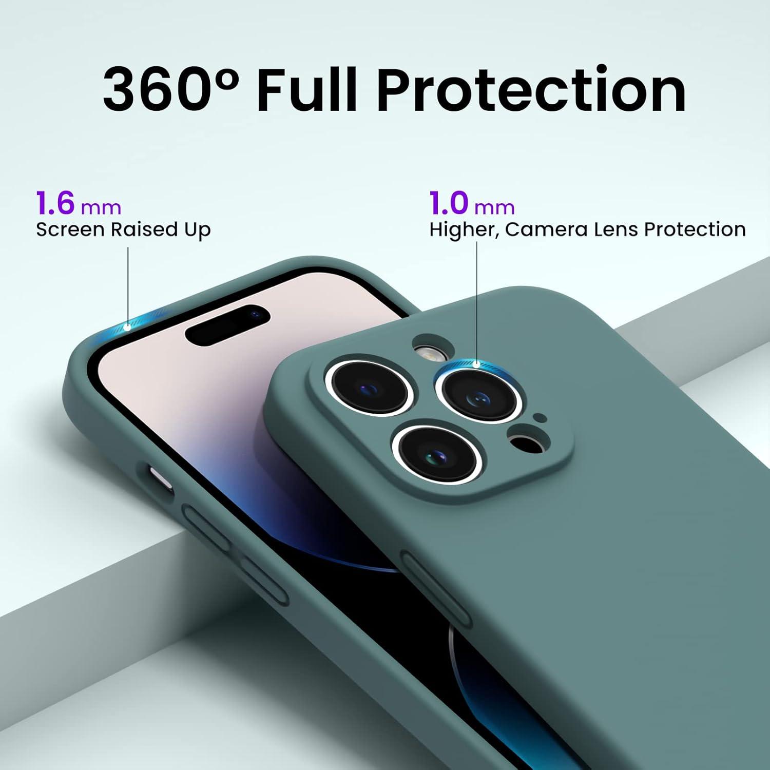 iPhone 14 Pro Hülle Silikon Gel 6,1 Zoll 2x Schutzfolien Rundumschutz