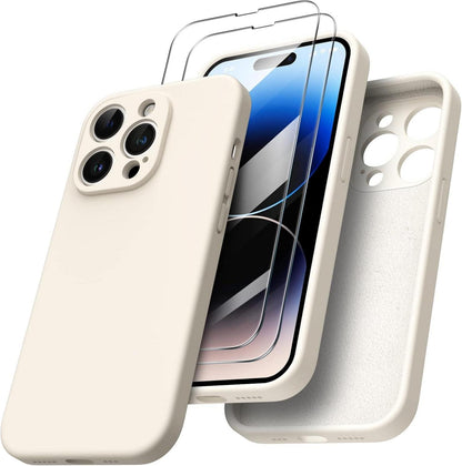 iPhone 14 Pro Hülle 6,1 Zoll 2022 mit Screen Schutzfolien Silikon Gel