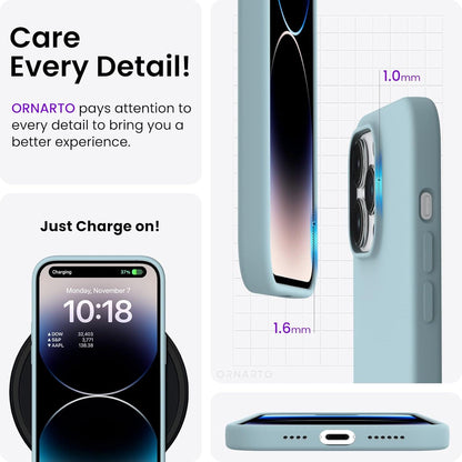 Flüssig Silikon Hülle für iPhone 14 Pro Max 6,7 Zoll 2022 Agavengrün