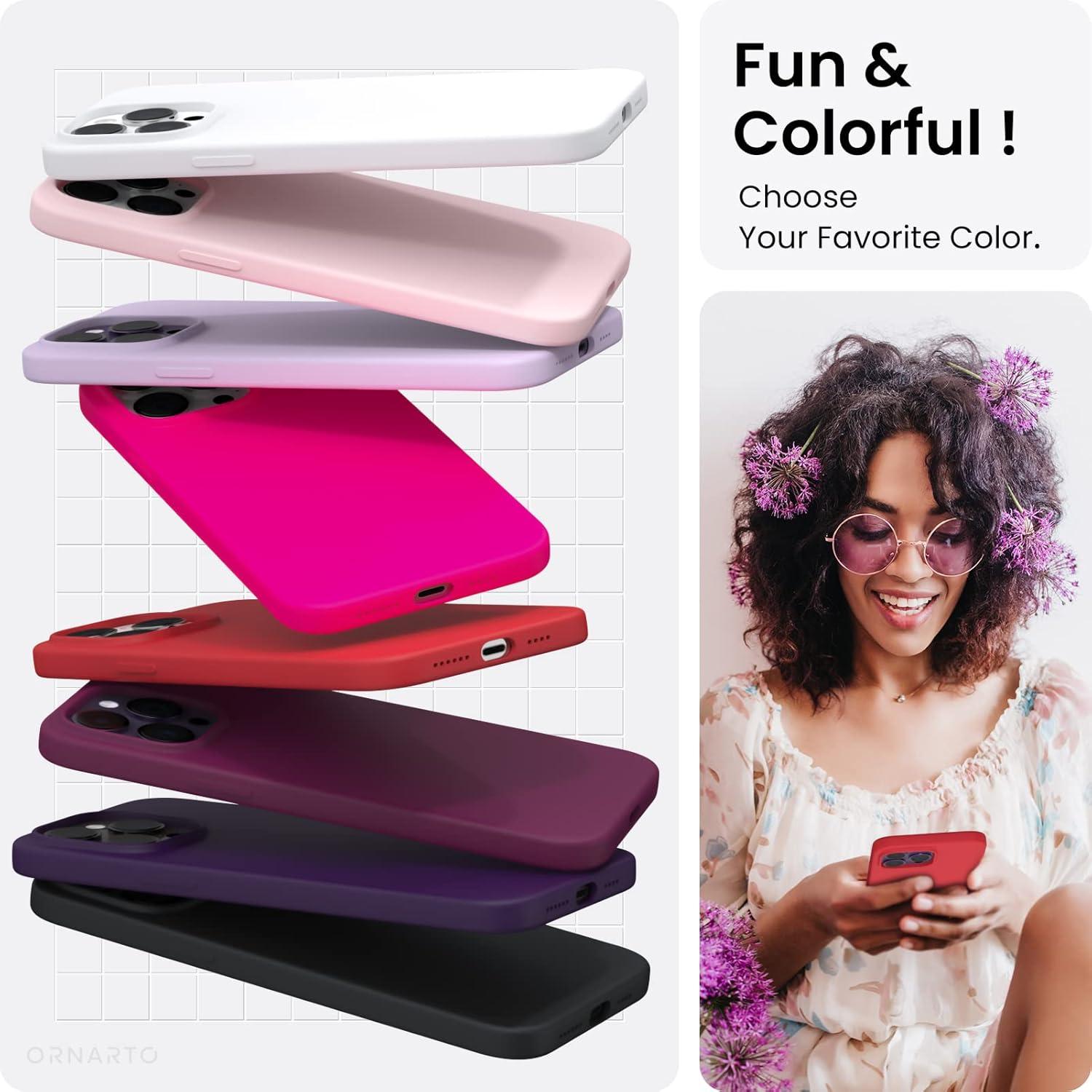 iPhone 14 Pro Max Hülle 6,7 Zoll 2022 Silikon Case Voller Schutz Ultra Dünn Rot
