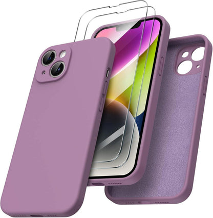 iPhone 14 Plus Hülle 6,7 Zoll 2022 mit Screen Schutzfolien Lila