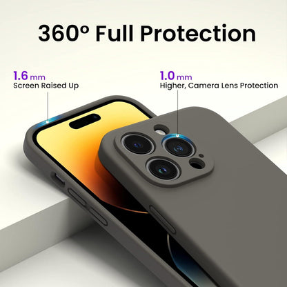 iPhone 14 Pro Max Hülle 6,7 Zoll 2022 Dunkelbraun + 2 Screen Schutzfolien