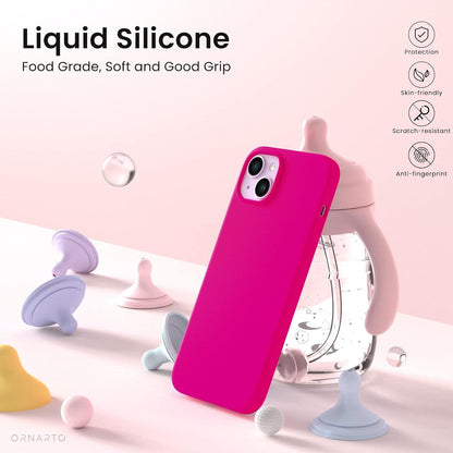 iPhone 14 Plus Hülle 6,7 Zoll 2022 Silikon Case Schutz Rosa