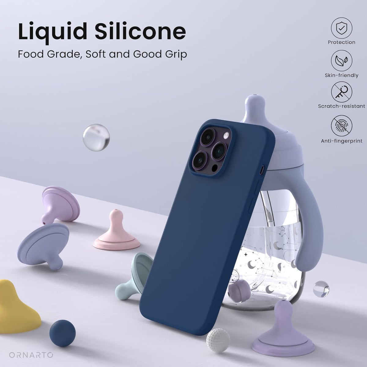 iPhone 14 Pro Max Hülle 6,7 Zoll Silikon Case Ultra Dünn Flüssig