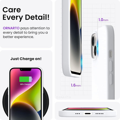 iPhone 14 Hülle 6,1 Zoll 2022 ORNARTO Silikon Case