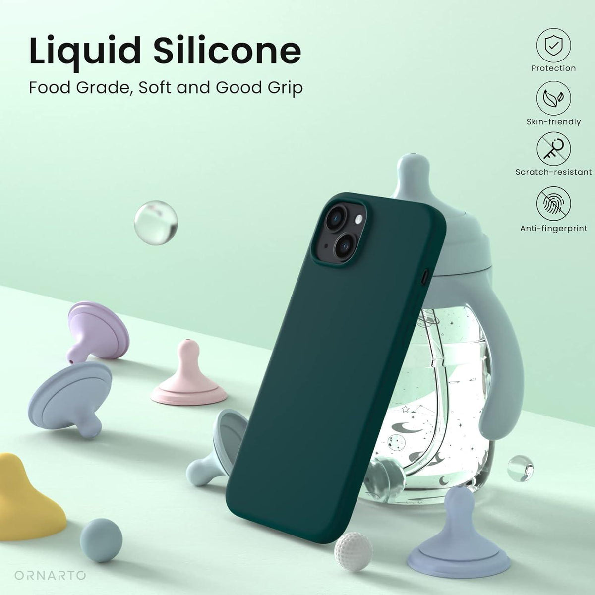 Silikonhülle für iPhone 14 Plus 6,7 Zoll 2022, Flüssig Silikon Ultra