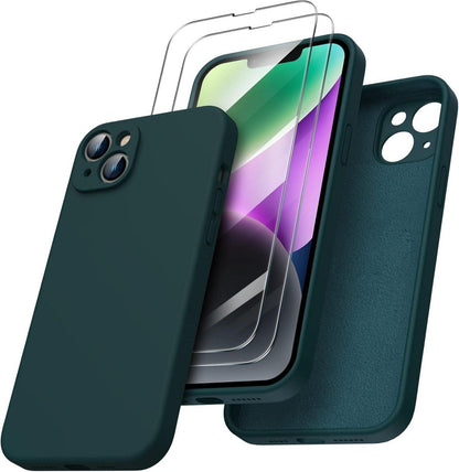 iPhone 14 Plus Hülle 6,7 Zoll mit Screen Schutzfolien Olivgrün