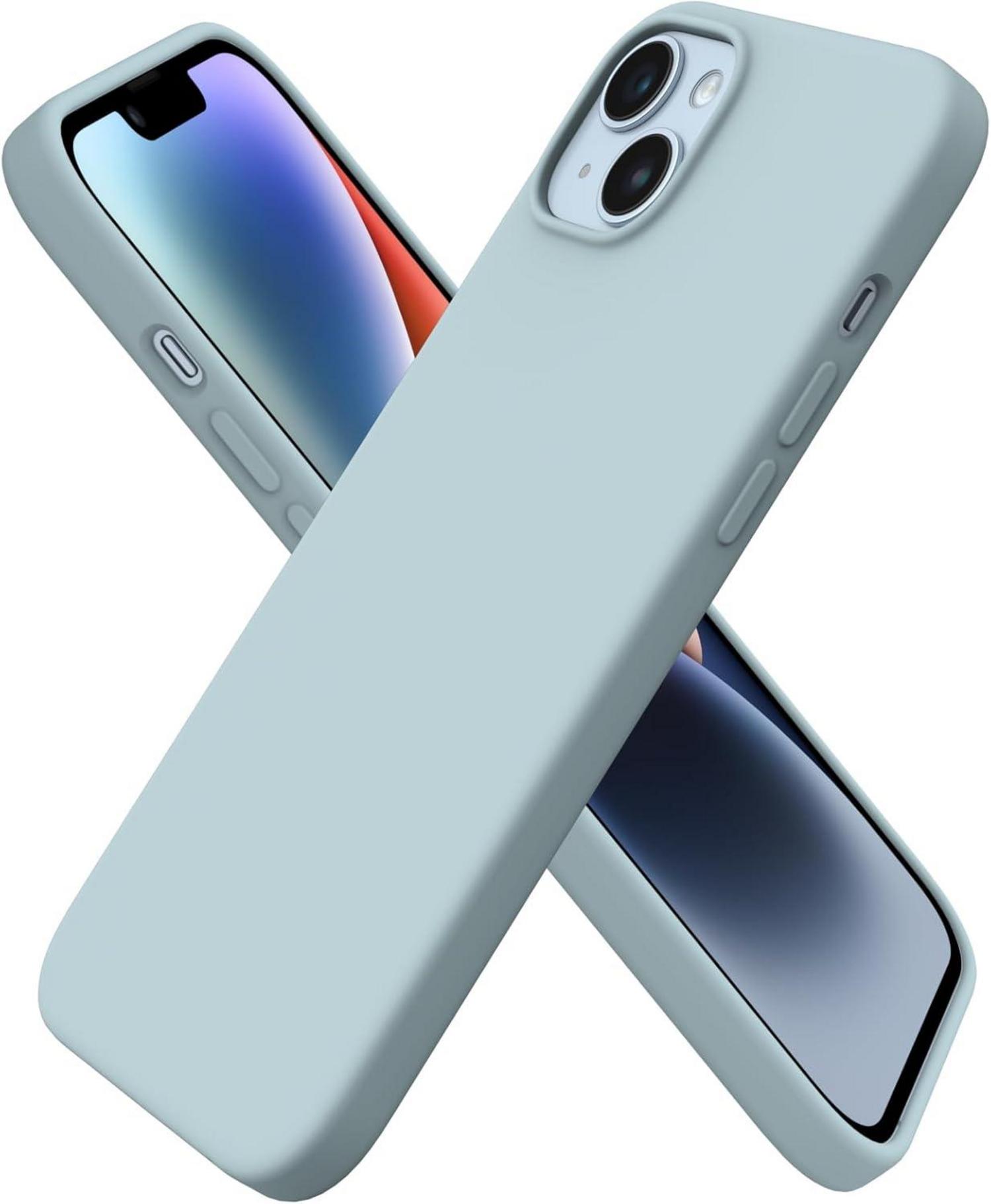 iPhone 14 Plus Hülle 6,7 Zoll 2022 Silikon Case Ultra Dünn Agavengrün