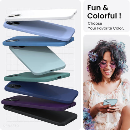 ORNARTO iPhone 14 Plus Hülle 6,7 Zoll Silikon Case Schutz Agavengrün