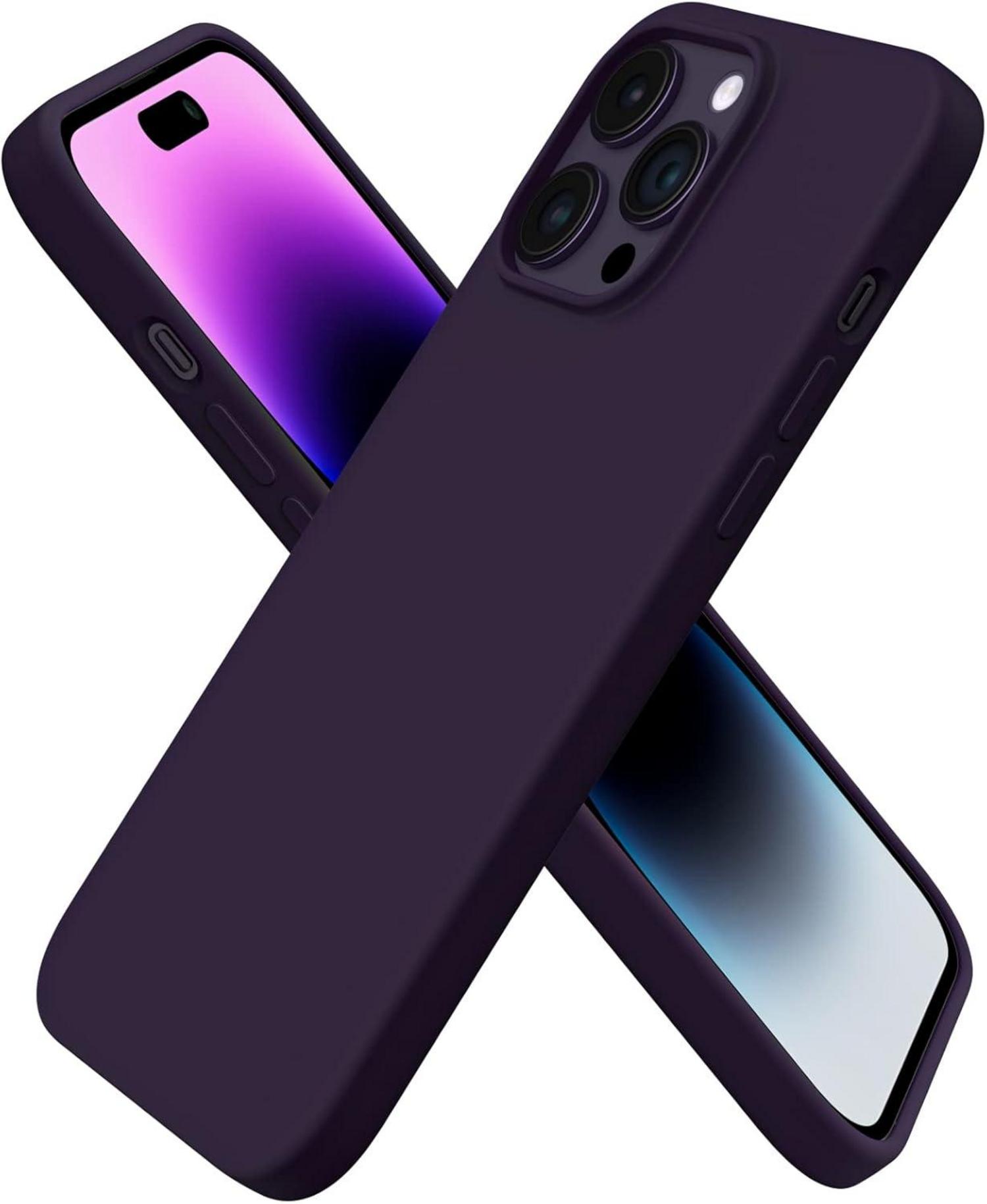 iPhone 14 Pro Max Silikonhülle Flüssig 6,7 Zoll Schutz Holunder