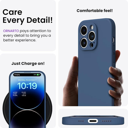 iPhone 14 Pro Max Hülle 6,7 Zoll 2022 mit Screen Schutzfolien - Dunkelblau