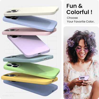 iPhone 14 Pro Hülle 6,1 Zoll 2022 Silikon Case Ultra Dünn Pastell Lila
