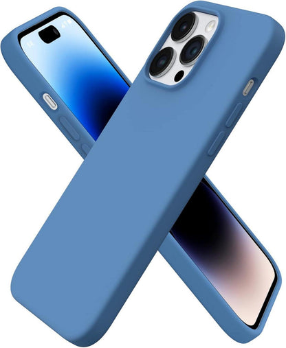 iPhone 14 Pro Max Silikon Case Flüssig Schutzhülle 6,7 Zoll Blue