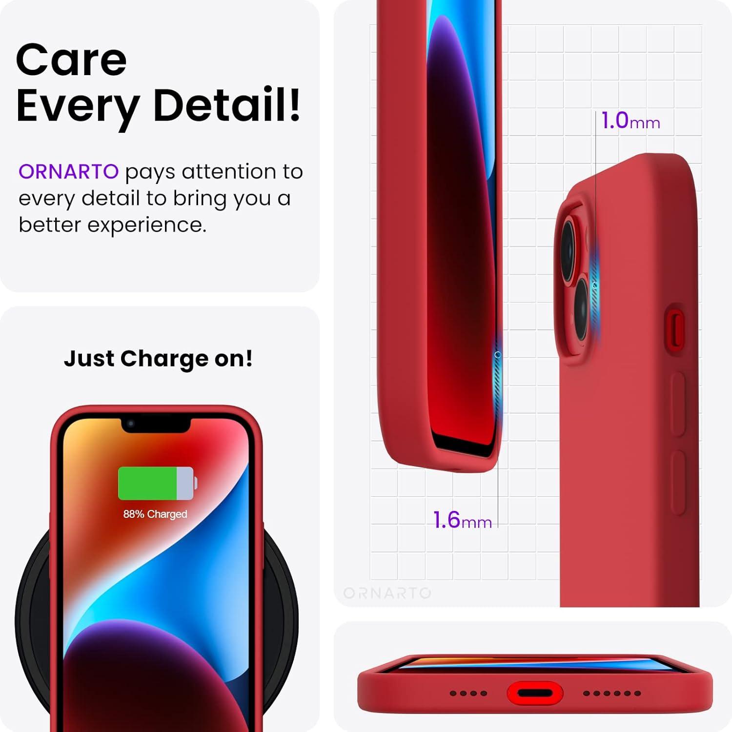 Silikon Hülle für iPhone 14 Plus 6,7 Zoll 2022 Flüssiges Rot