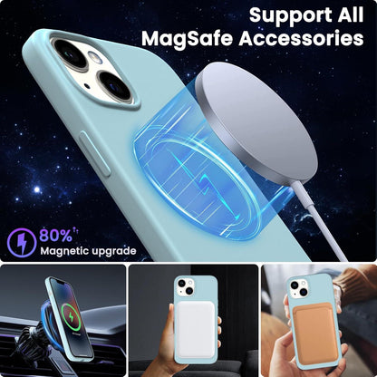 Magnetische Silikonhülle für iPhone 14 Plus 6,1 Zoll 2022 - Agavengrün