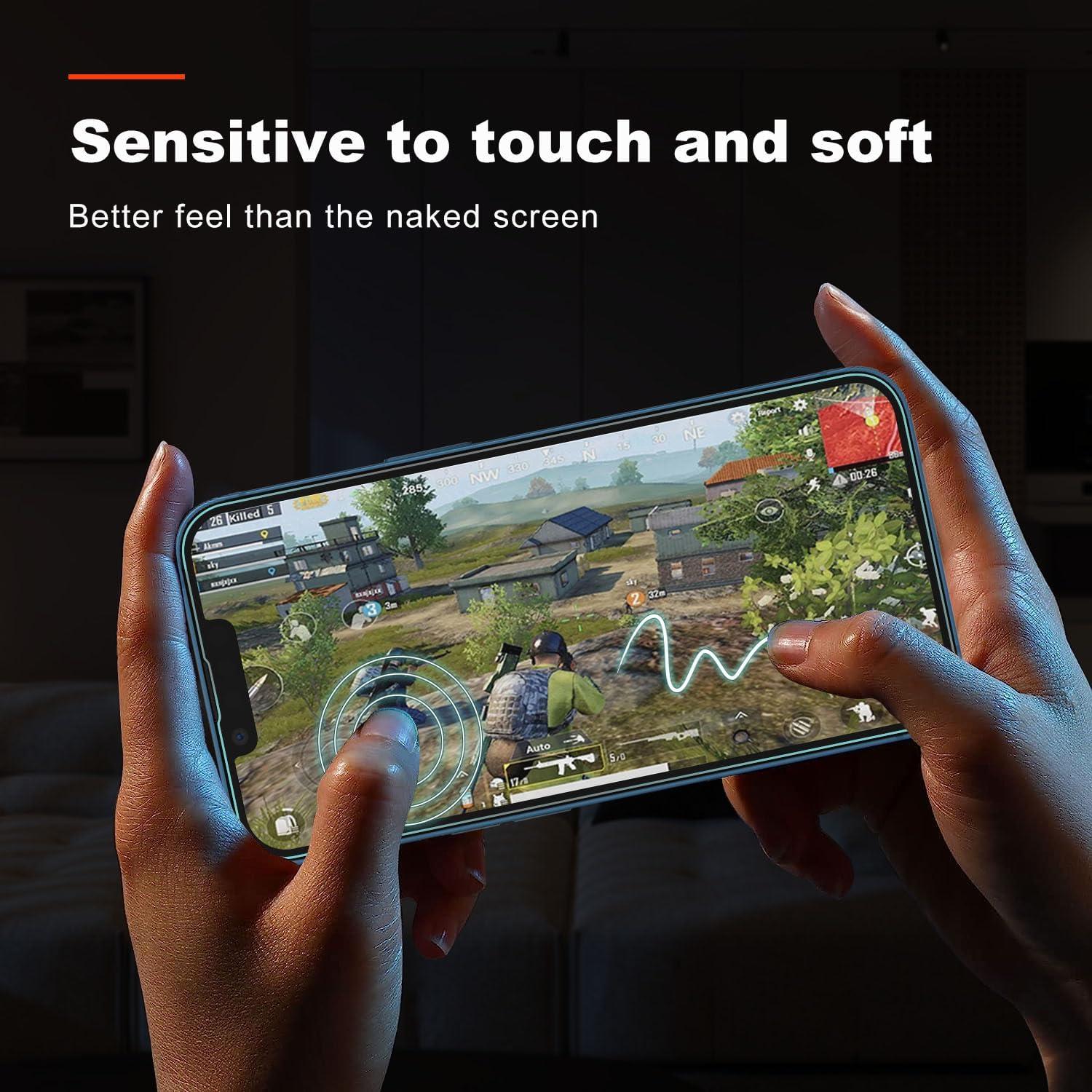 Panzerfolie Displayschutz iPhone 13 14 Pro Glas 9H Härte [3er
