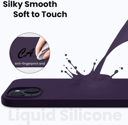 iPhone 14 Plus Hülle mit Panzerglas dunkelviolett