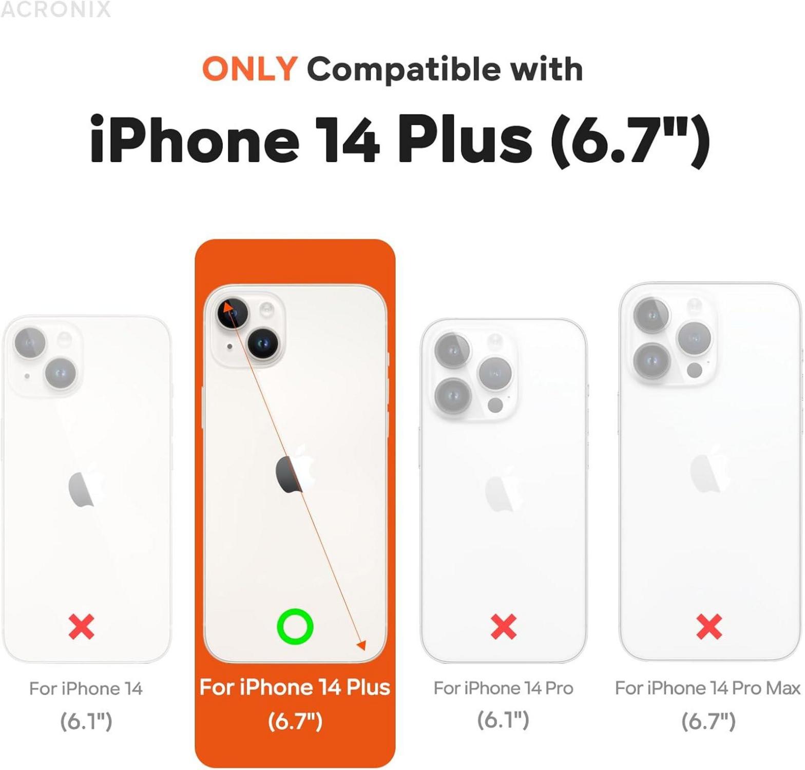 iPhone 14 Plus Hülle mit Panzerglas Schutzfolie - Rote