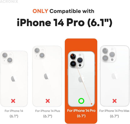 iPhone 14 Pro Hülle mit Panzerglas Schutzfolie - Flüssig