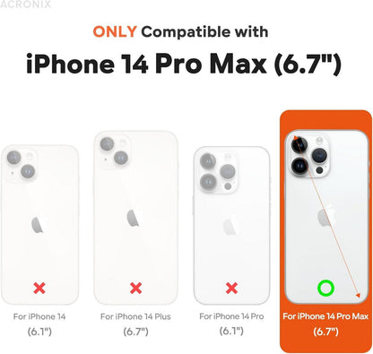 iPhone 14 Pro Max Hülle + Panzerglas, 360° stoßfeste