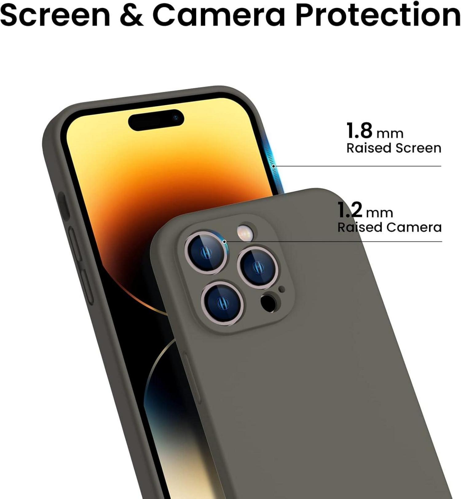iPhone 14 Pro Max Hülle Panzerglas Schutzfolie Silikon Case 360° Stoßfeste Handyhülle