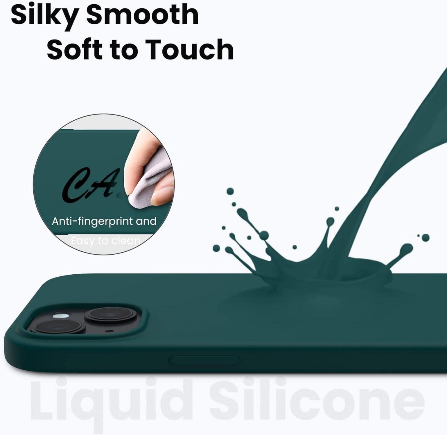 ACRONIX iPhone 14 Plus Hülle mit Panzerglas Schutzfolie Olivgrün