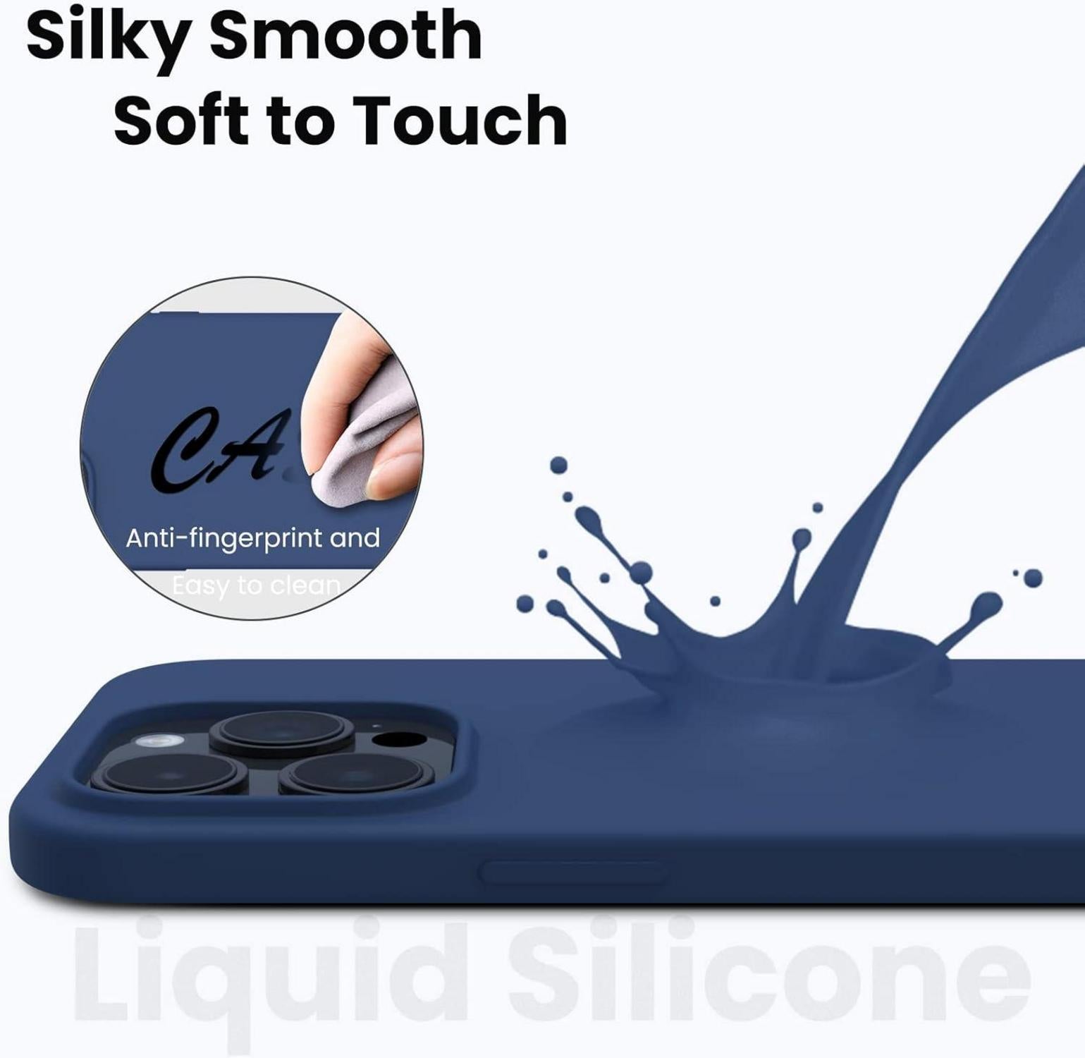Schutzhülle iPhone 14 Pro Silikon Stoßfest Ultra Dünn Blau
