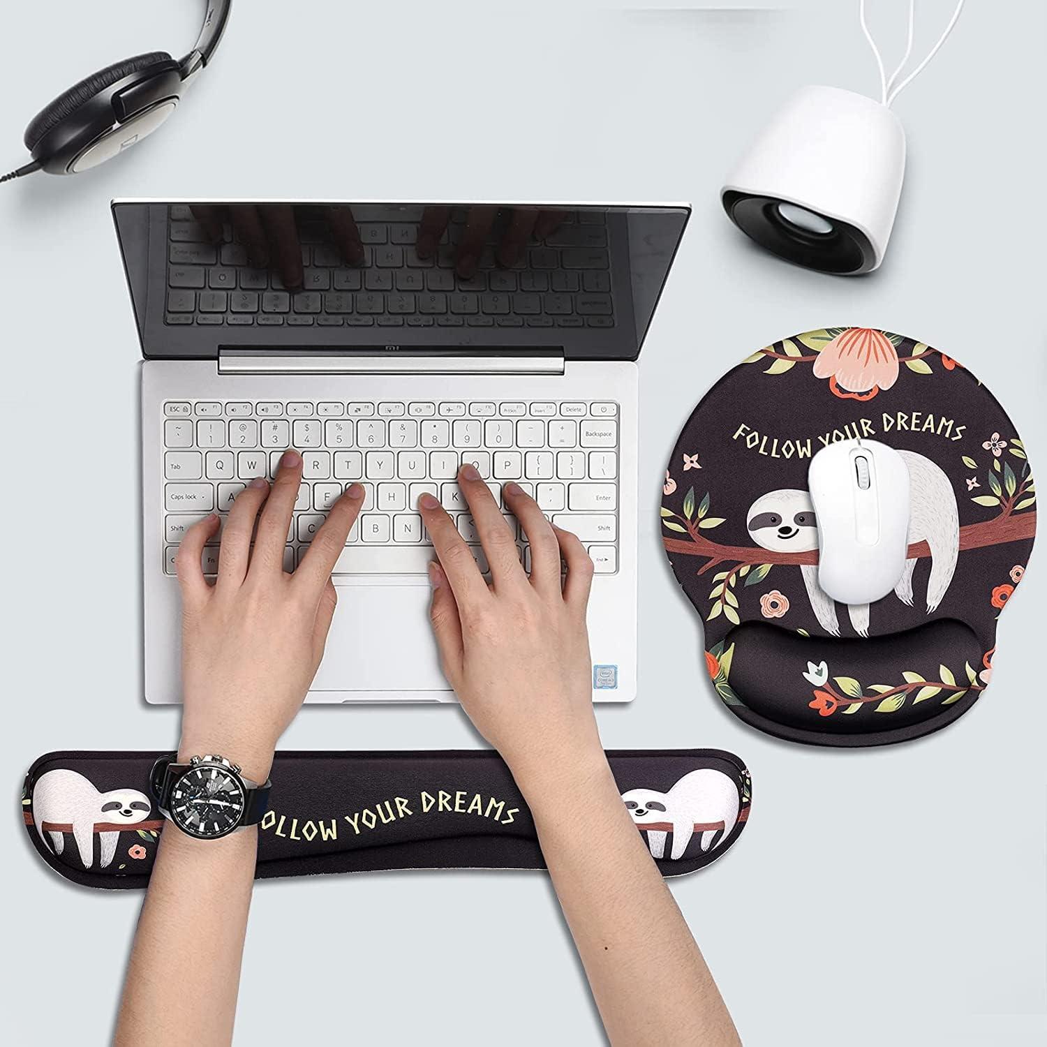 Ergonomisches Mauspad mit Gelkissen Handballenauflage Tastatur Rest