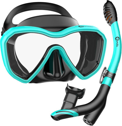 Schnorchelset Panorama Anti-Fog Anti-Leck Premium Dry 3-Kanal