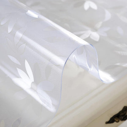 Runde PVC Tischdecke Chrysantheme 100cm - 2mm Schutzfolie