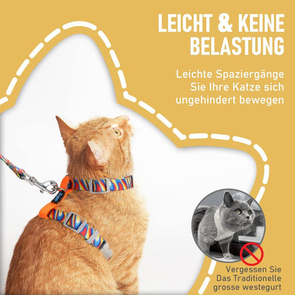 Ausbruchsicheres Katzengeschirr und Leine für