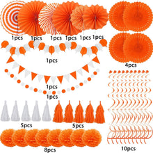 Orange Party Deko Set - 41-teilig für Geburtstag Hochzeiten