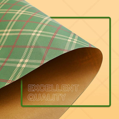 Weihnachts Geschenkpapier 43cm x 15M Kraftpapier festliches Design