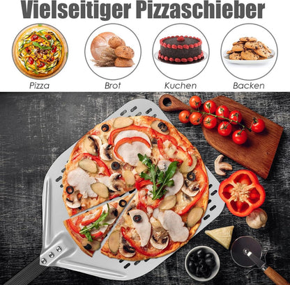 Edelstahl-Pizzaschaufel mit isoliertem Griff und