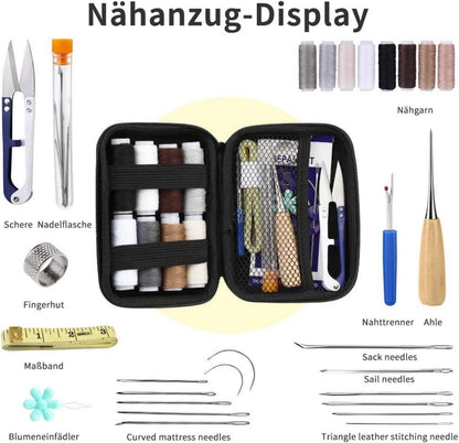 Leder-Nähset 29-teilig Lederpolster-Reparatur-Set Nähwerkzeuge Nadeln