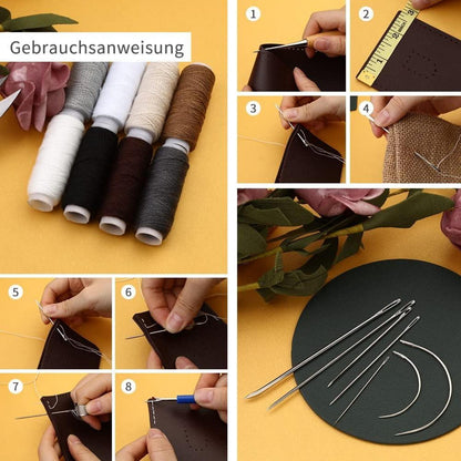 29-teiliges Leder-Nähset Nähgarn Lederpolster Reparatur Werkzeug