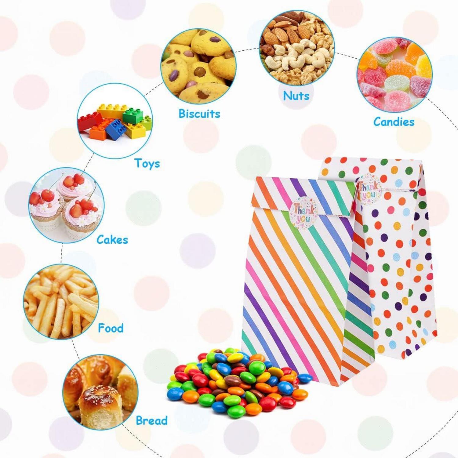 18x Papiertüten Geschenktüten Kindergeburtstag Mädchen mit Aufkleber