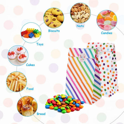 18x Papiertüten Geschenktüten Kindergeburtstag Mädchen mit Aufkleber