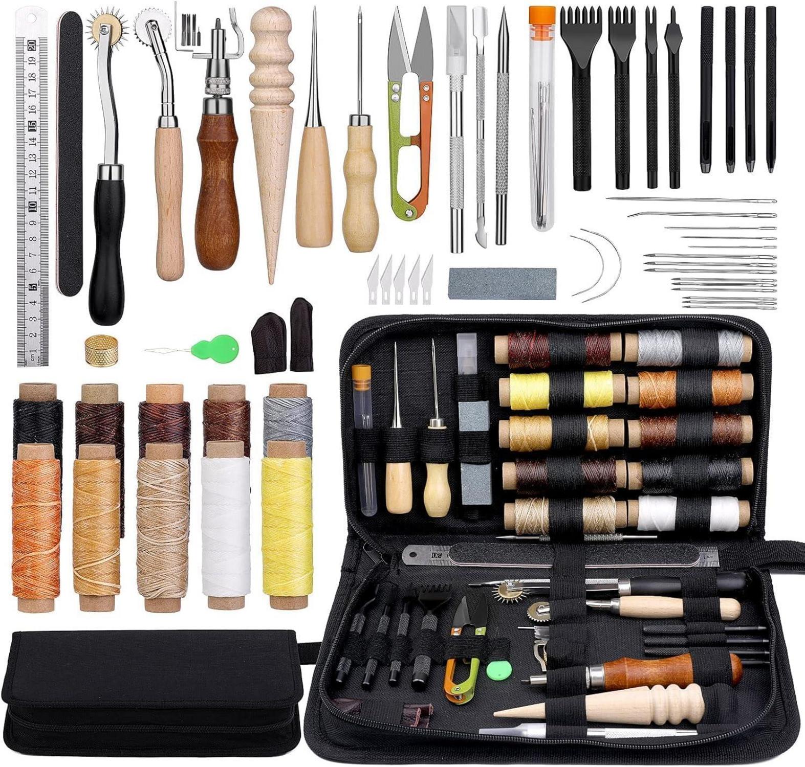 Professionelles Lederwerkzeug-Set mit Bedienungsanleitung