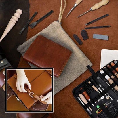 Professionelles Leder-Werkzeug-Set mit Fadennahtrille, für