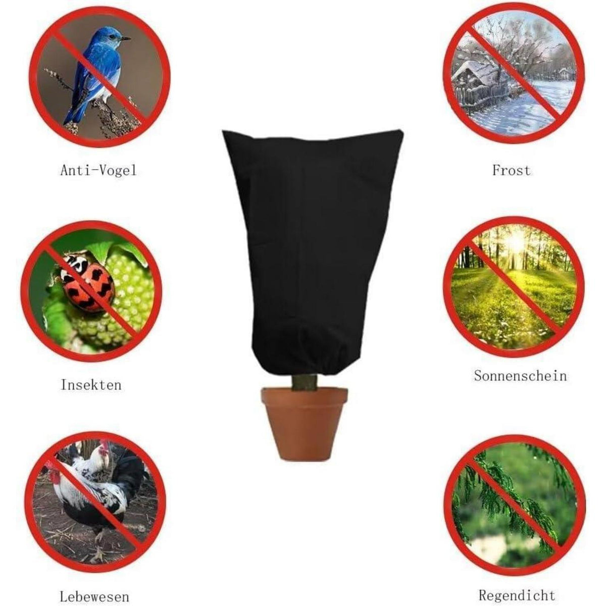 Winterschutz Pflanzenabdeckungen – Frostschutzhaube 190x220cm (3er Set)