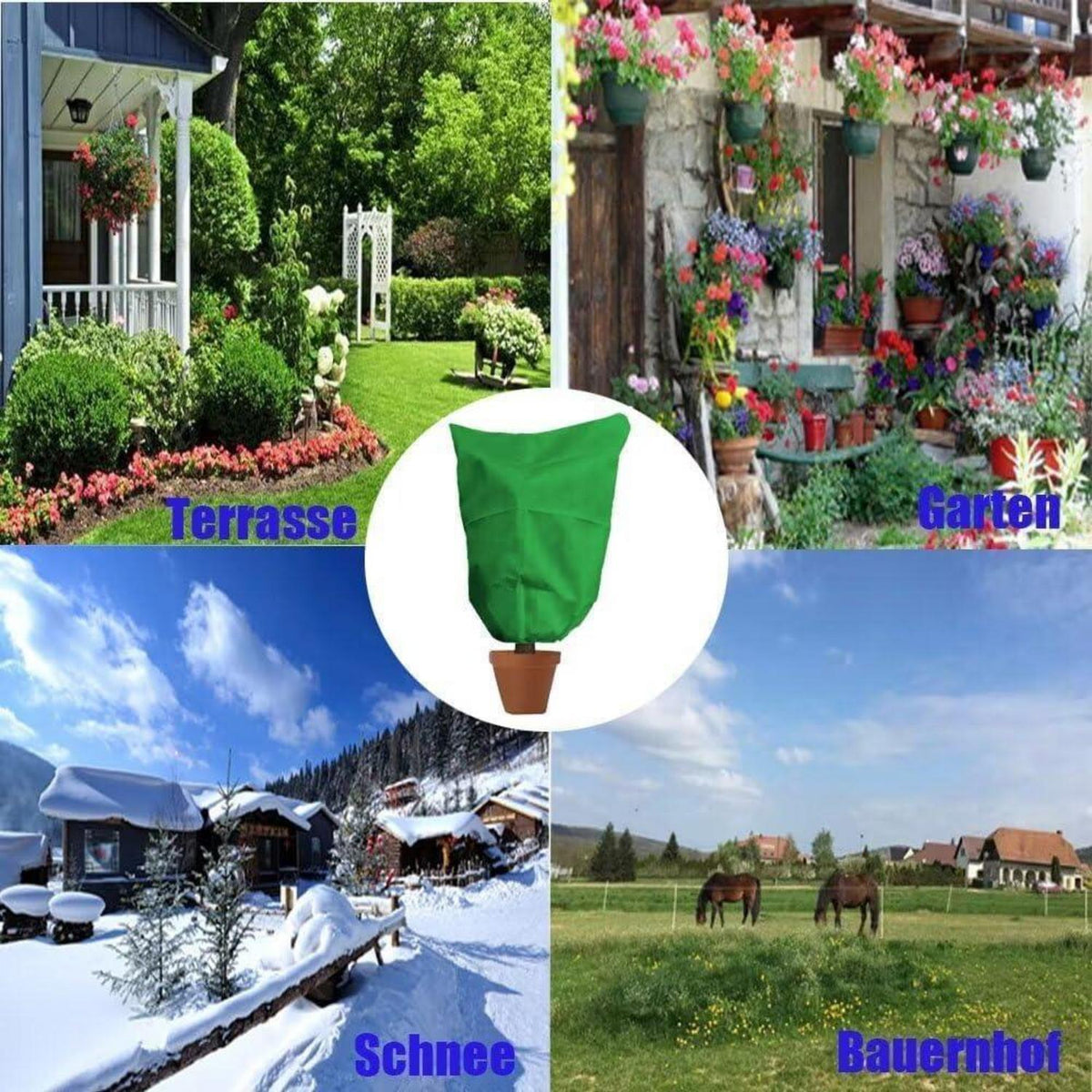 Winterschutz Pflanzenabdeckungen - Frostschutzhaube 80x120cm (2er-Set)
